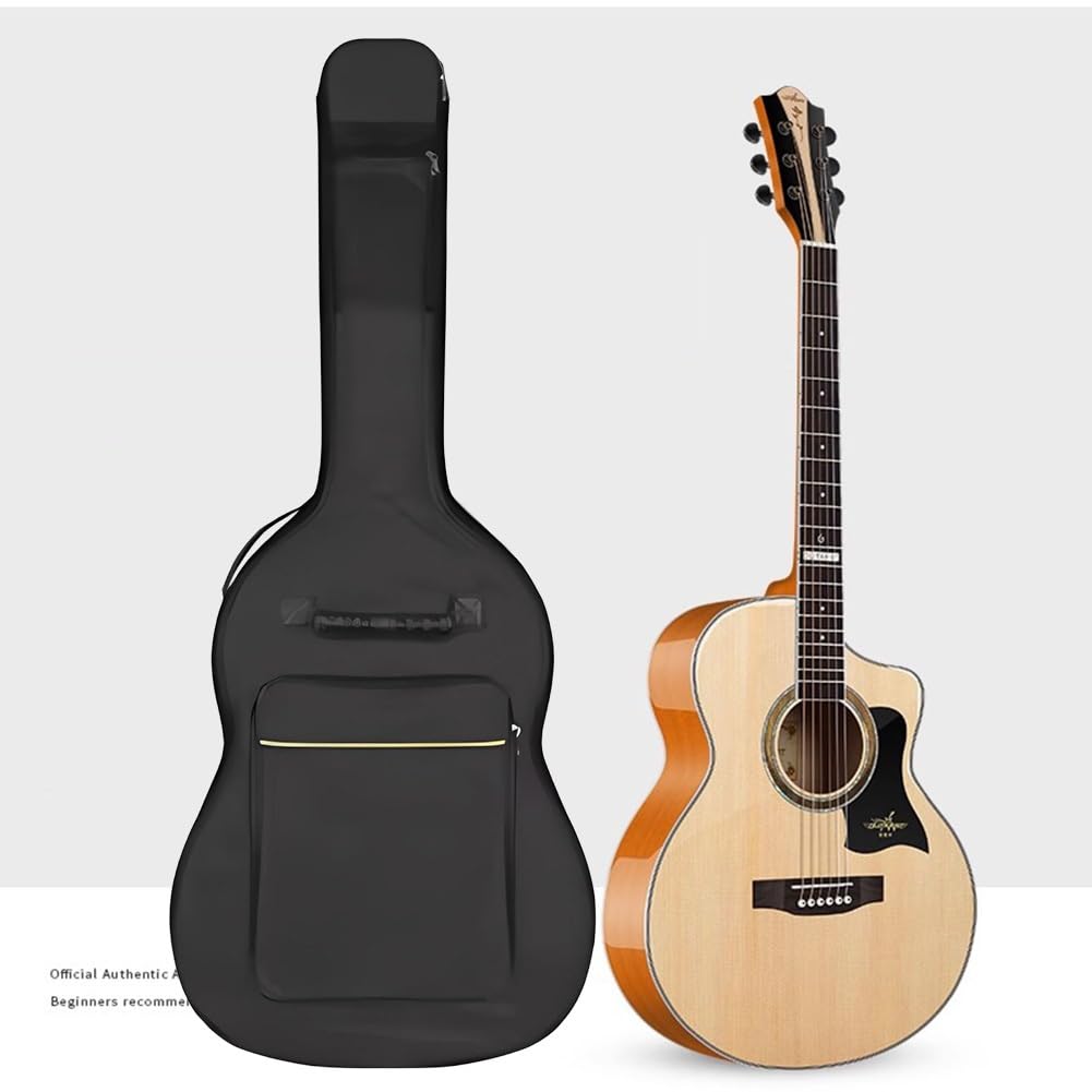 Kit de guitarra acústica para principiantes con bolsa, correa, afinador, cuerdas y púas para estudiantes y jóvenes