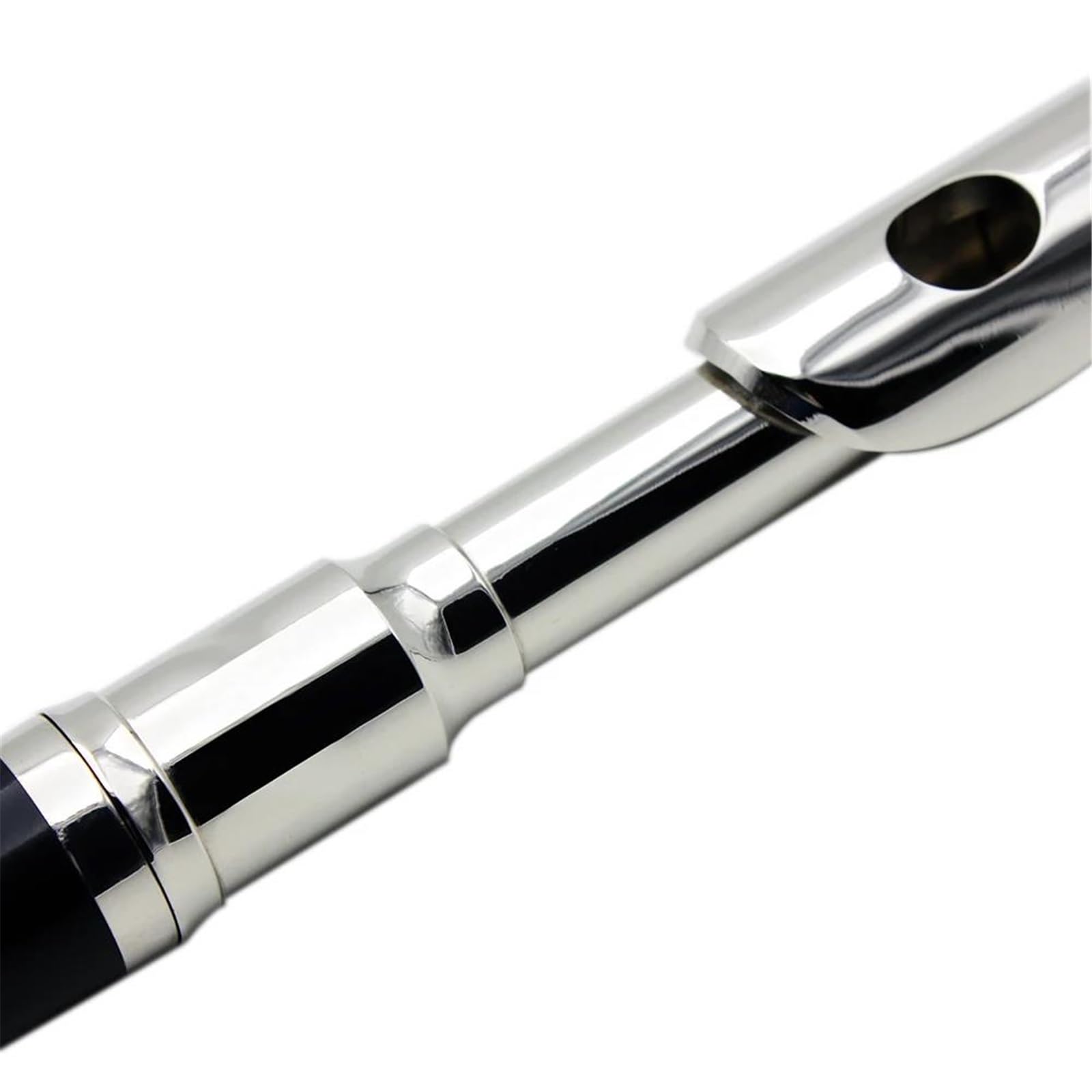 flauto traverso Chiave C Piccolo Flauto Di Dimensioni Ridotte Chiave Professionale In Bachelite Nera Argento Piccolo Con Custodia Imbottita In Tessuto