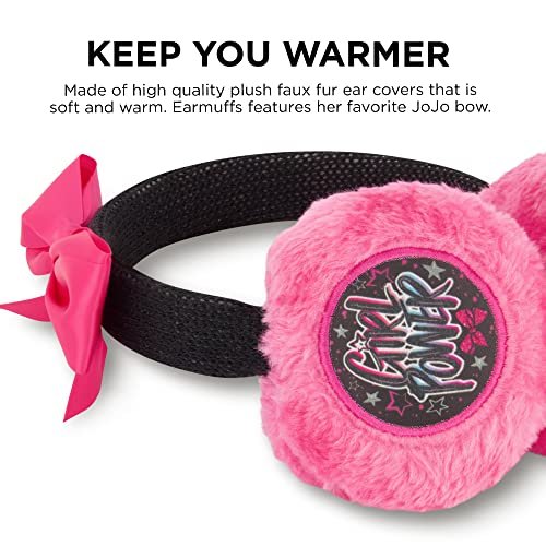 Nickelodeon Girls Winter Plush Earmuffs and Glove Set, JoJo Siwa For Ages 4-74