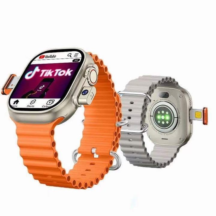 Image of SE HUB smartwatch 7-in-1 with SIM Card, HD Camera, 8 Gb Ram & 64 Gb Storage | Fitness Tracker, Bluetooth Calling, Heart Rate Monitor, Music & More | Ultimate Watch for Daily Use & Gifting (Silver)