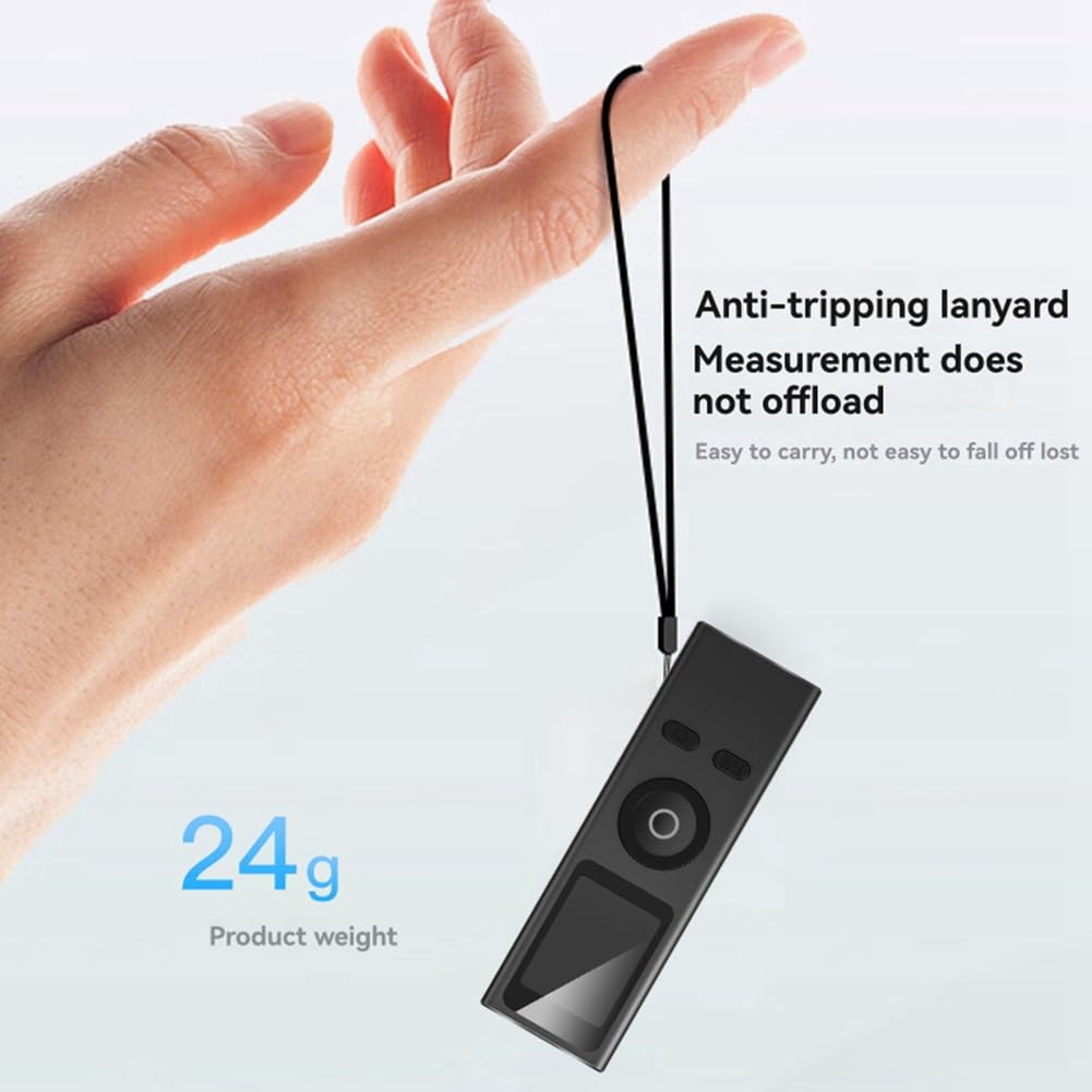 Qyvorae 30M Mini Télémètre Numérique Mètre Règle de Charge Type-C Fuselage en Alliage D'Aluminium Mesure