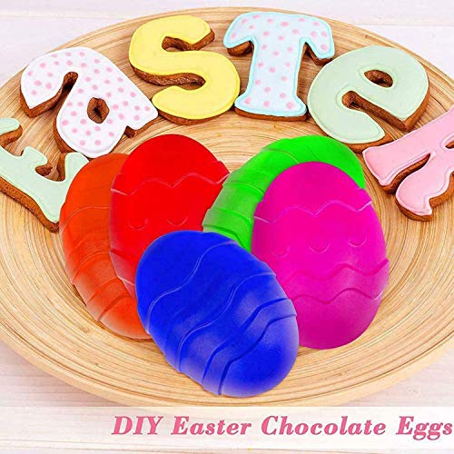 Grote paasei-vorm - ijssilicone chocoladevorm - groot paasei voor cacaobomben & breekbare ei-chocoladeschelpen - vullen met peeps, snoep, cake & marshmallows - blauw - Image 6