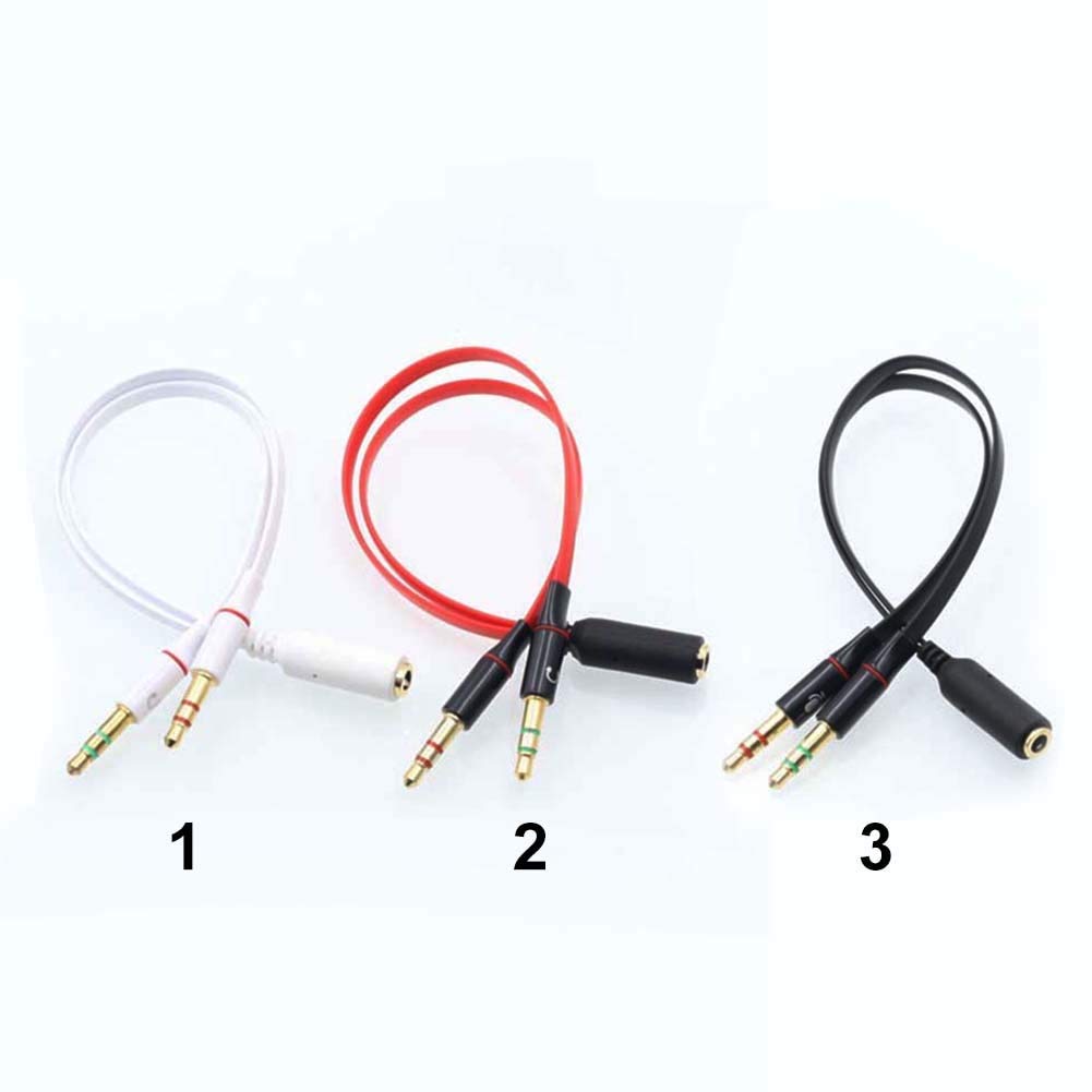 Câble Diviseur Micro-casque 3,5 Mm - Femelle Vers Double Mâle - 10 Cm - Pack De 2 - Pour PC, Console, Casque Avec Micro Intégré - 5