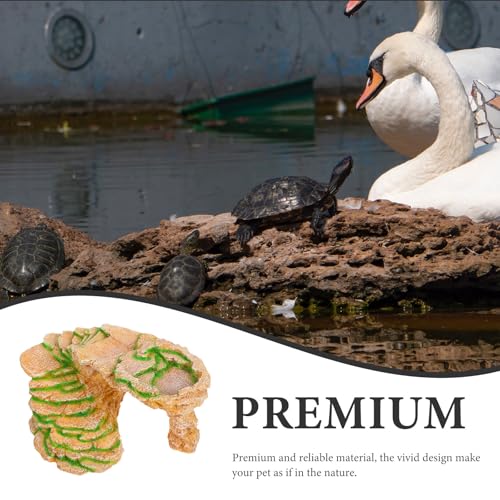 Plateforme tortue en résine décorative pour terrarium intérieur