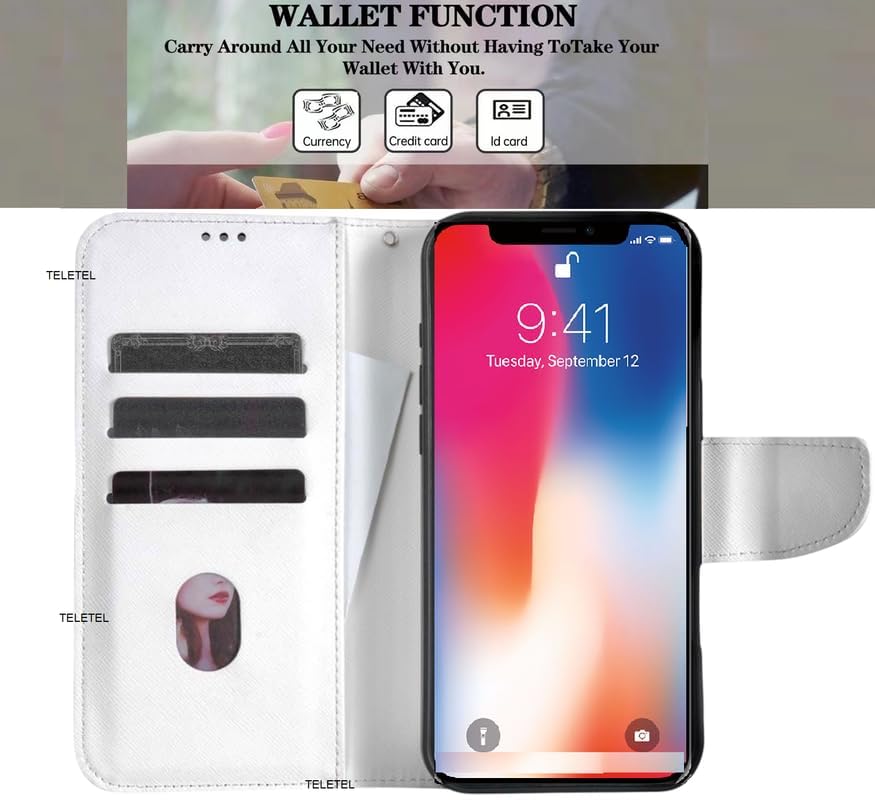 Image of TELETEL Unicorn Magnetic Closure Flip Shock Proof Back Cover with Cards & Cash Pockets | Wallet Case - Pink for Vivo V50 5G