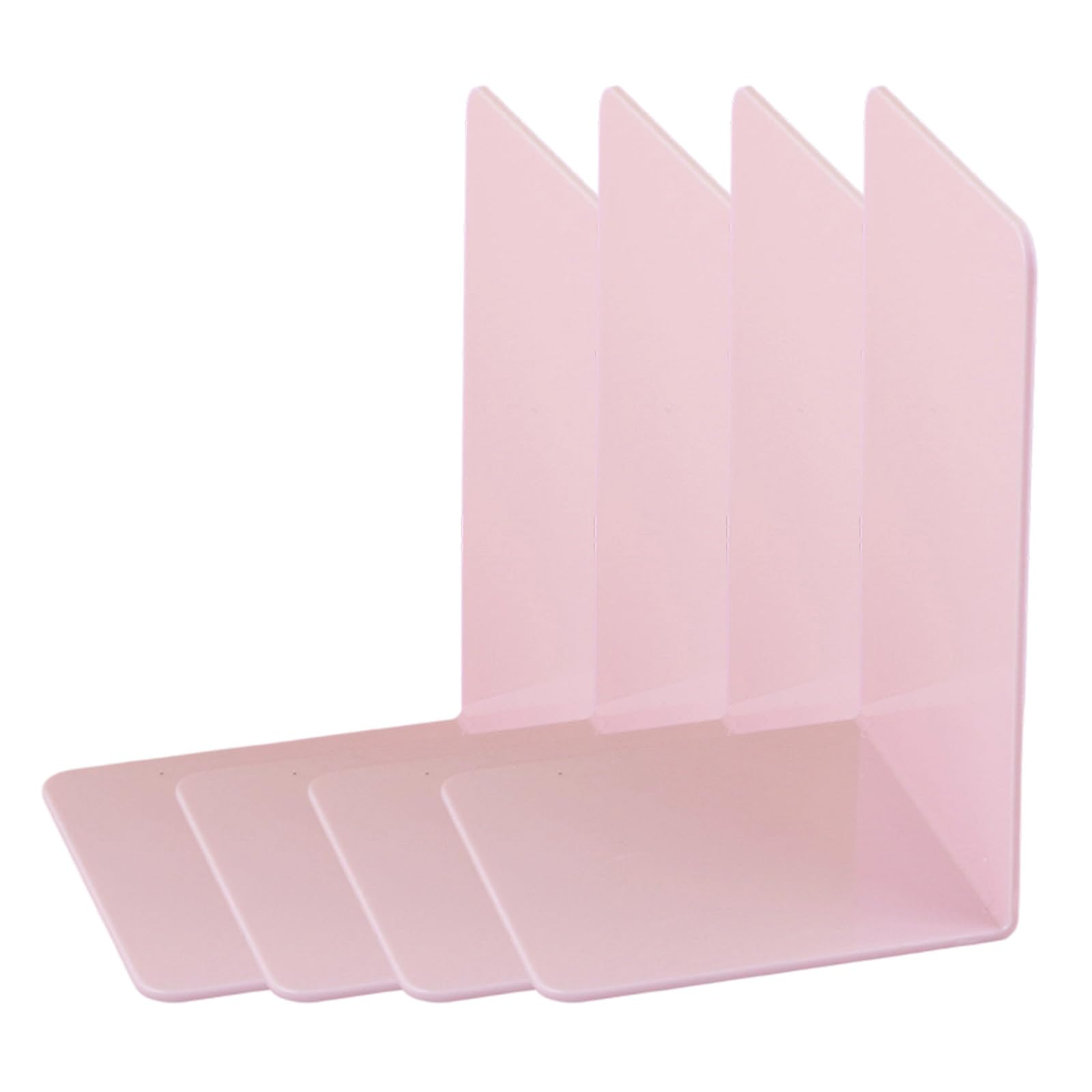 4 Pcs Acrylic Bookends Book Holders Shelf Bookends Rack Book Stoppers Decorative Bookend for End