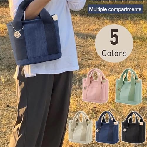 Tinkertechus Bag, Tinkertechus Large Capacity Multi-Pocket Handbag, Dual Use Shoulder Bags With Zipper & Compartments-Khaki Long Strap2