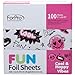 ForPro Professional Collection FUN Cool & Happy Vibes Foil Sheets, Aluminum, Pop-Up Foil Dispenser, Hair Foils for Color Application & Highlighting Services, Food Safe, 5” W x 10.75” L, 100-Count