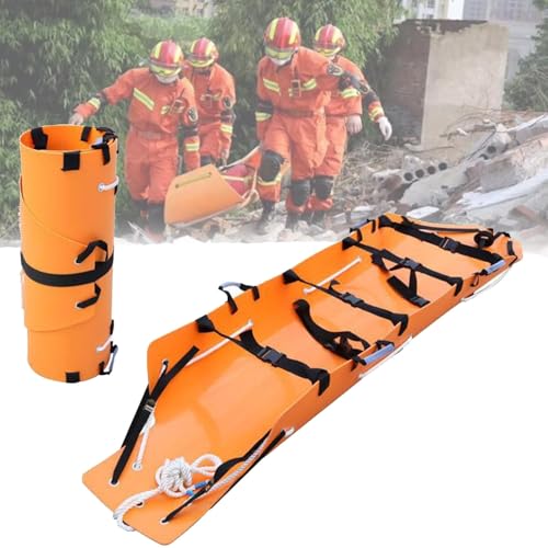 Barella Pieghevole Emergenza Medica BarellaSalvataggio Emergenza Portatile Barella Posteriore, Barella A Cucchiaio Barella A Rulli Max.159 Kg/350 Libbre Per Soccorso Emergenza Medica