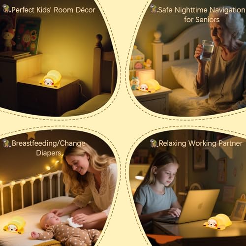 Lámpara de noche silicona con luz LED recargable miniatura 4