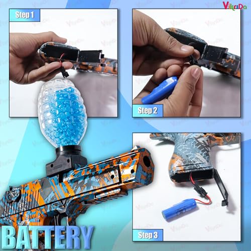Image of Vikrida Blaster Gun for Outdoor Activities Shooting Time with Balls for Adult Original Airsoft Gun Automatic - Multicolor