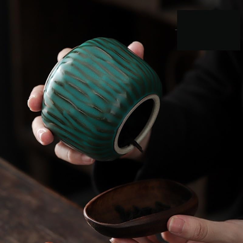 Pojemniki na herbatę do sypkiej herbaty Ceramiczne puszki na herbatę Mała, szczelna mini przenośna próbka w stylu retro