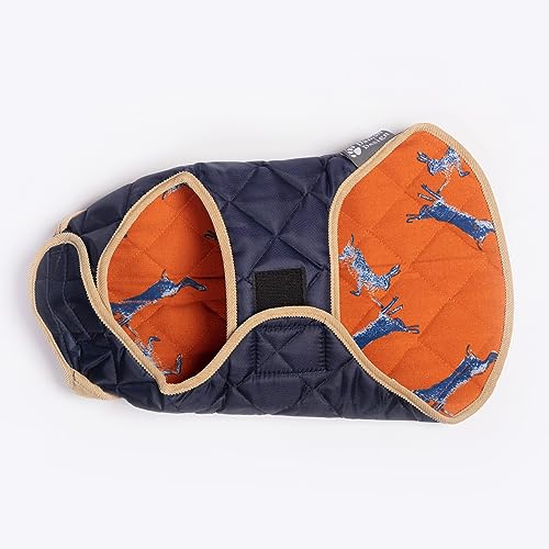 Danish Design Navy Diamond Quilt Shower Proof Thermal Lined Dog/Puppy Coat 12 Inch 30 cm, Navy Blue - Image 2
