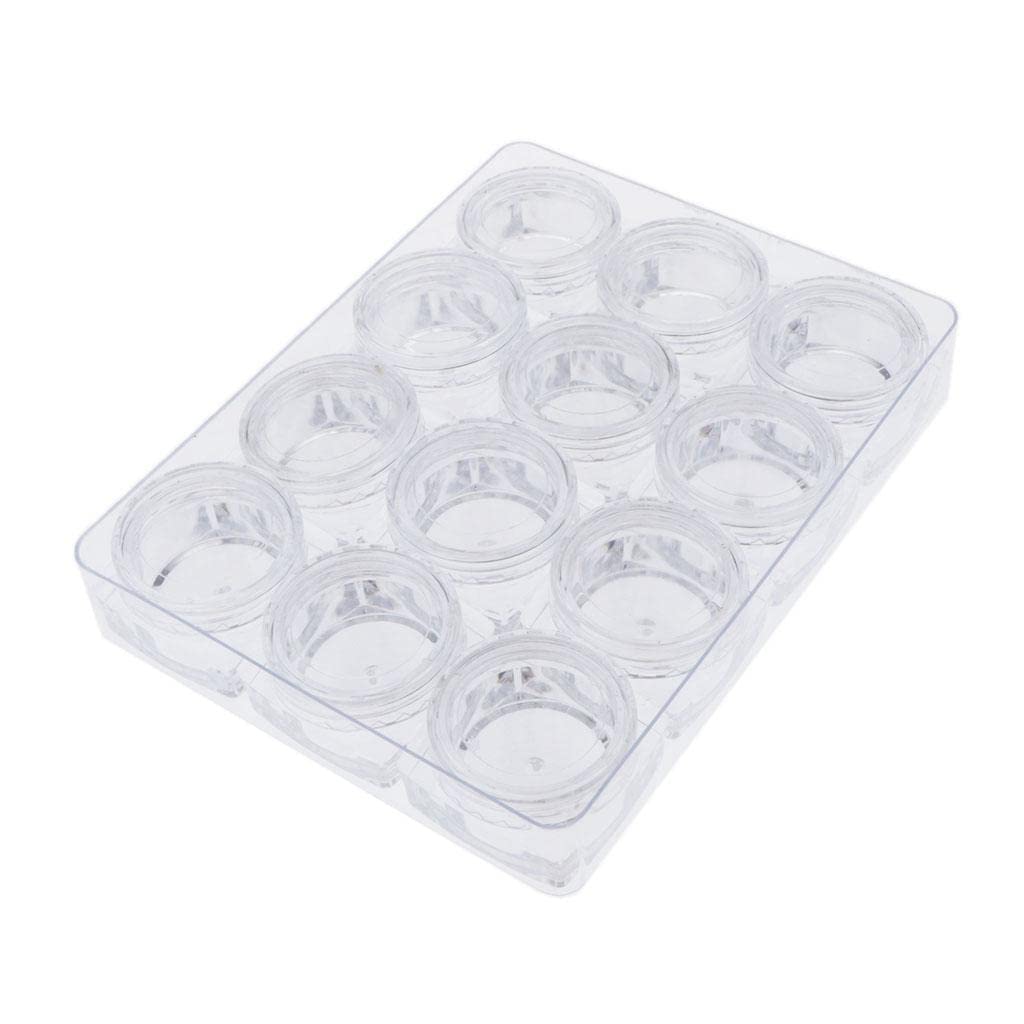 WorldWesties Empty Square 3g/ml Transparent Cosmetic Containers, Acrylic Jars, Small Containers for Lip Balm Tint,kajal -3gm (Pack of 12)-image-27