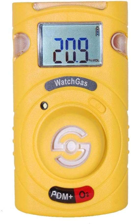 Watchgas Portable Oxygen Detector (Range:0-30% Vol) Ambient Atmosphere, Refineries, Oils & Gas, Mining | IP67 Rating | ATEX & Zone 0 Appoved | Model: PDM+O2