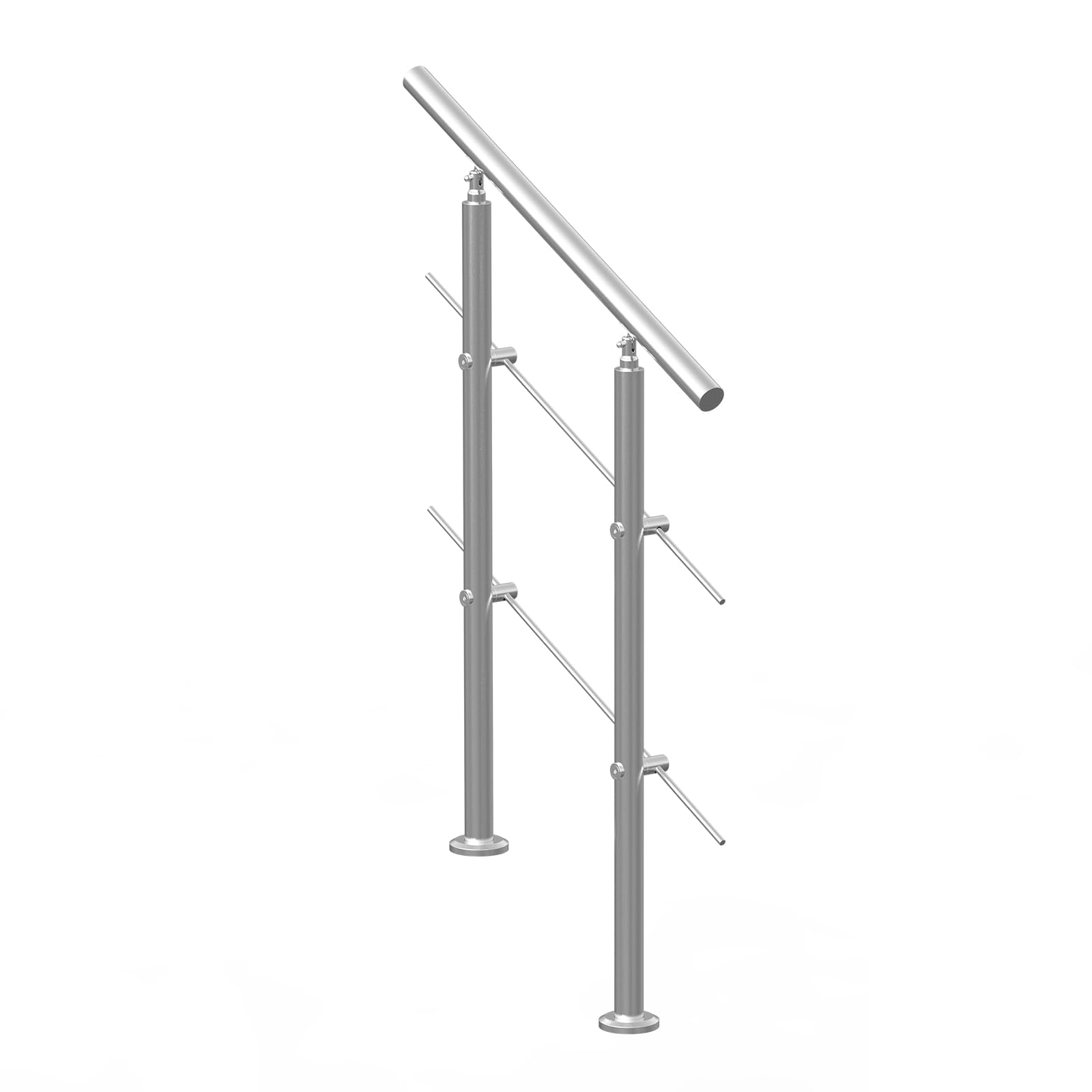 VEVOR Handläufe für Außentreppen 80 cm Edelstahl Treppenhandlauf-Set mit Montagesatz