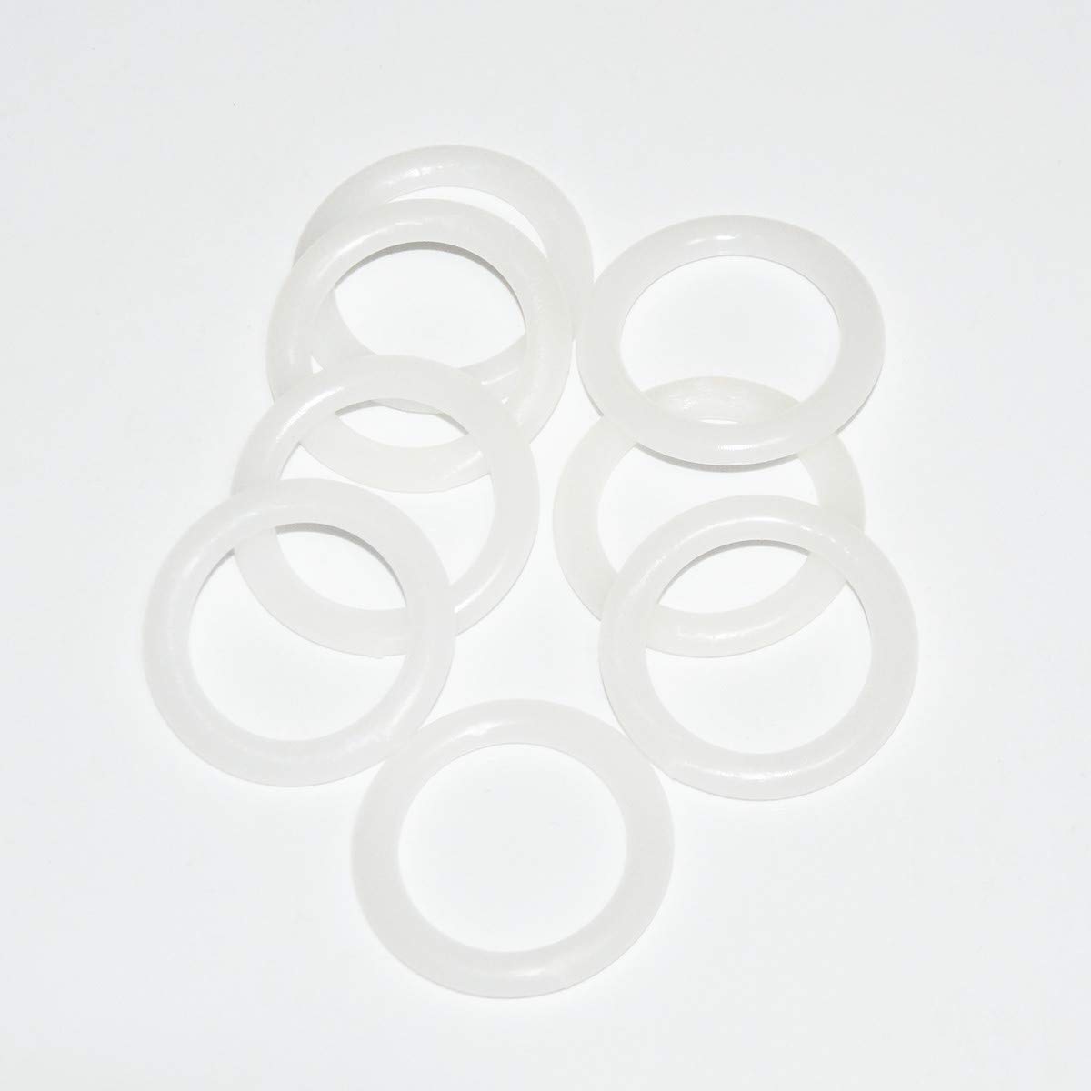 Plastic O Rings 15Pack 1" DIY Crochet Ring Circle Hook Craft Tool Accessory for Handbag Car Seat Manual Handbag Material Plastic Ring Hook Cafe Curtain Rings (1inch, White) - Image 4