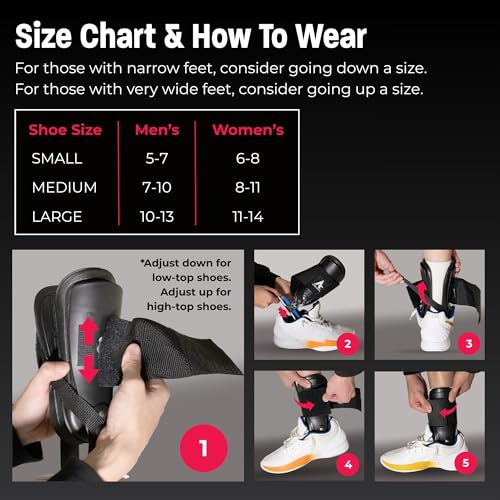 Image of Active Ankle T2 Ankle Brace, Medium, White, Rigid Support for Men 7-10 & Women 8-11 Shoe Size, Adjustable Brace for Sprained Ankle, Volleyball & Cheerleading, Lightweight EVA Padding, Fits Left or Right Foot