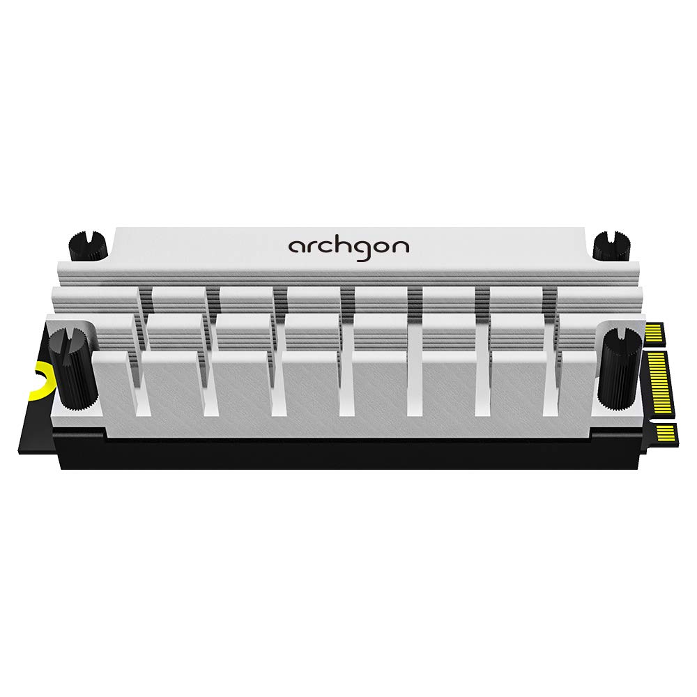 Disipador De Calor Archgon Para SSD M.2 2280 NVMe/SATA - Refrigeración Pasiva En Aluminio - Incluye Almohadillas Térmicas