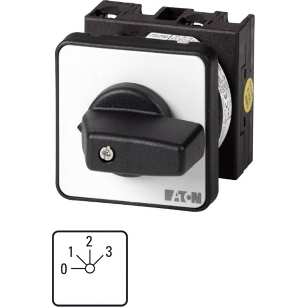 Eaton T0-2-8241/E Interruptor de Escalones, Contactos 3, 20 A, Placa Indicadora 0-3, 45°, 3 Escalones, 45°, Montaje Empotrado, 4.8 cm x 4.8 cm x 8.6 cm