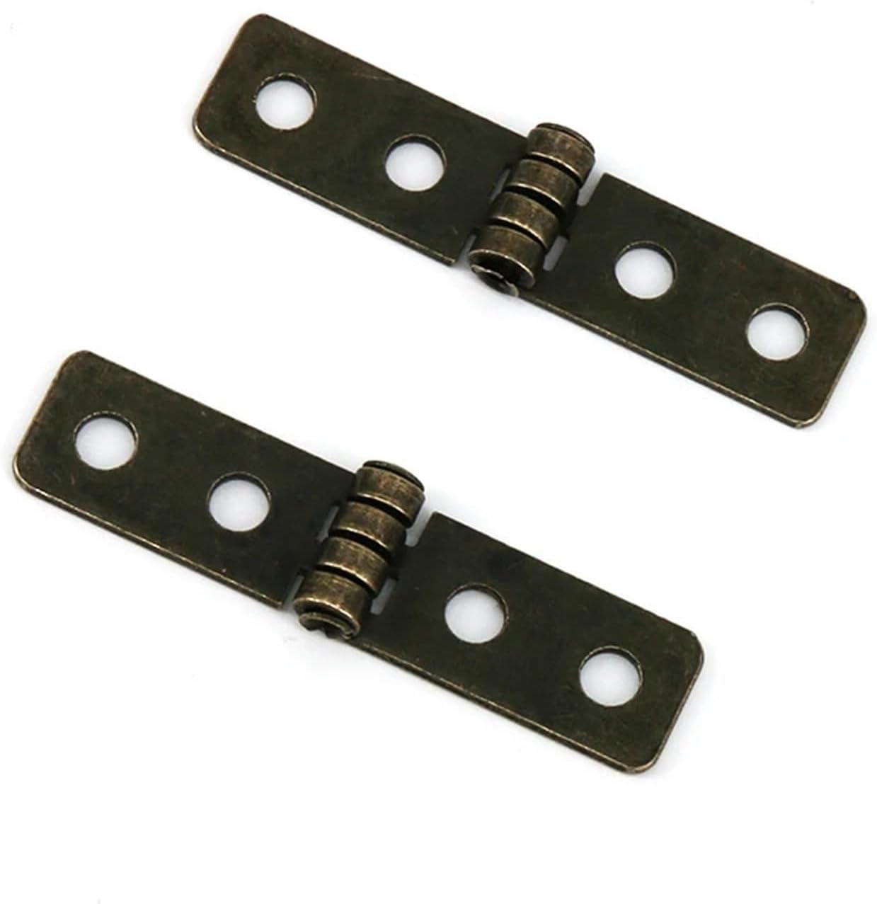 Bronze Jewelry Wooden Box Small Hinges Case Cabinet Door Hinge with Screws 4Pcs