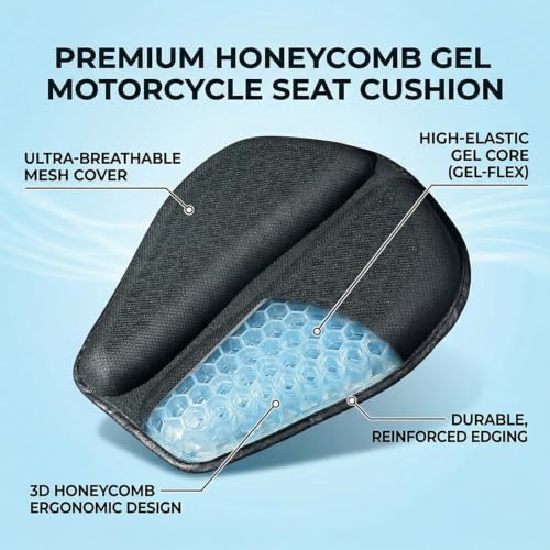 Coussin selle moto Ducati Hypermotard 950 nid d'abeille 3D ventilé - 3