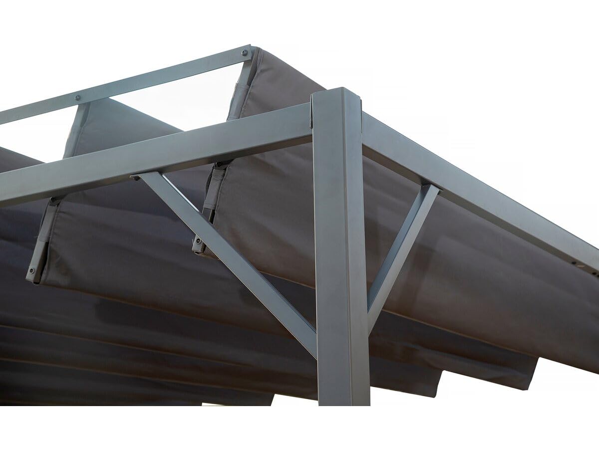 Habitat et Jardin Pérgola bioclimática de Tejido <> 3x4 m - Antracita