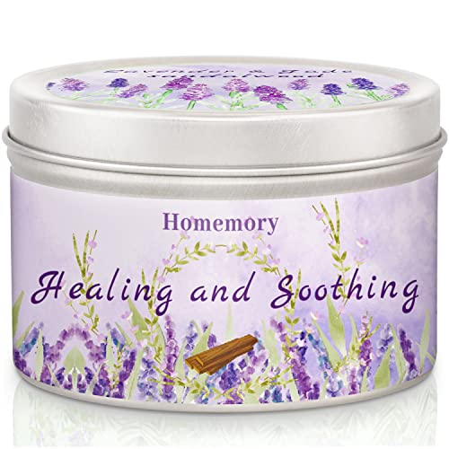 Candles For Home Scented, Lavender & Jade Sandalwood Scented Candles For Women| Men, Natural Non-Toxic Soy Candles With Essential Oils, Aromatherapy Candle Stress Relief, Soy Wax Tin Candle 6Oz #TOP4