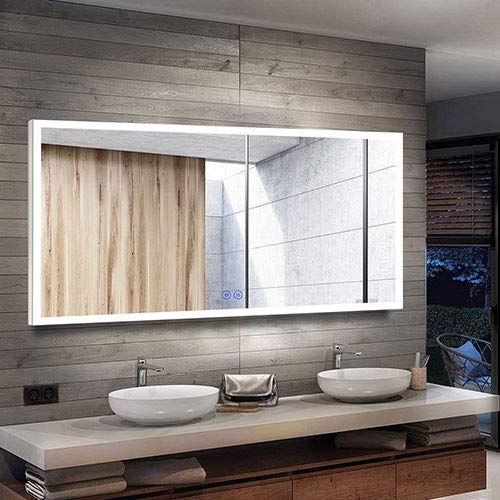 Buy BHBL 70 x 32 in Dimmable LED Bathroom Mirror with Touch Button