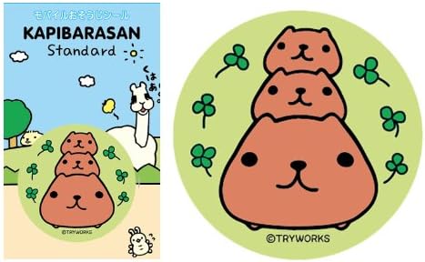 Amazon 貼ってはがせるシール型液晶クリーナー モバイルおそうじシール ｍｏｓｓｅａ モッシィ カピバラさん スタンダード シール ステッカー おもちゃ