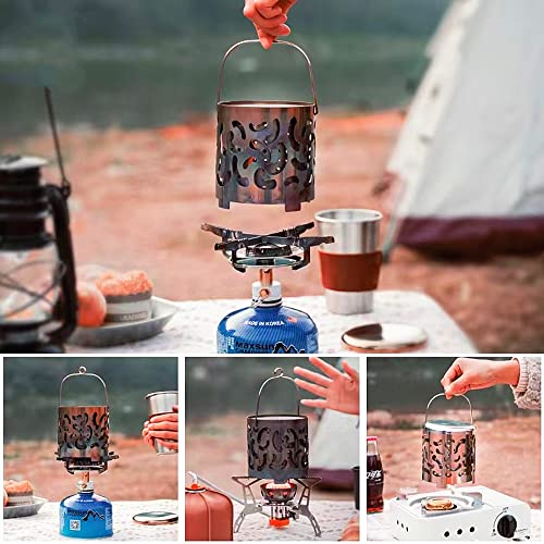 Rbrslala RBRSLALAWHGSFNRZ78 Camping Heater Butane Heater Candle Heater Tent Heater Small Propane Heater Emergency Heater Portable Stainless Steel Camping Heater  thumb #4