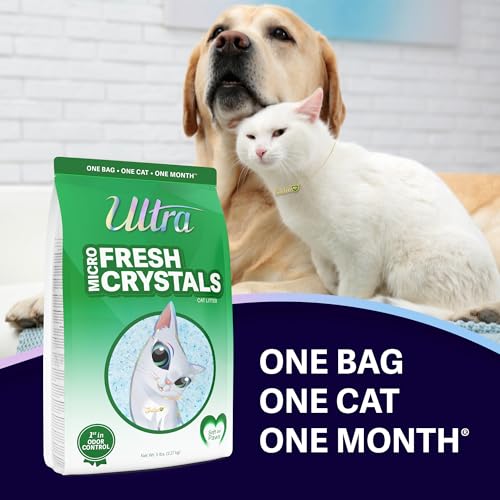 Premium Dust-Free Micro Crystals Cat Litter - 5 lbs, Ultra Fresh Scent, Soft on Paws