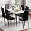 White Table and 6 Black Chair