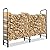 IGDMA 8ft Outdoor Firewood Rack Holder,Adjustable Heavy Duty Match Rack Storage Rack,Fire Log Stacker Stand,Indoor and Outdoor Firewood Storage Organizer for Fireplace Patio Deck