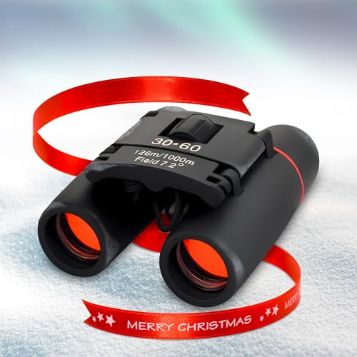 30x60 Mini Binoculars for Adults Travel – Small Binoculars for Adults with 126M/1000M Wide Field of View, 7.2° Angle & Storage Bag – Designed for Hiking, Sports, Birdwatching and Outdoor Adventures