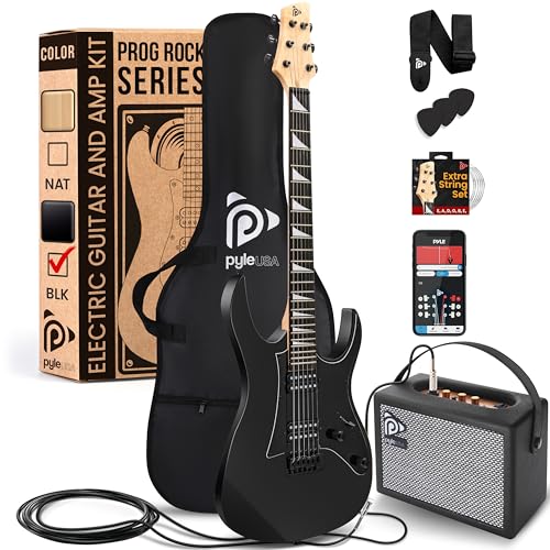 Pyle Prog Rock EG Series Electric Guitar with Amp Kit,