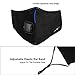 Dust Mask with 2 Filters Washable and Adjustable PM2.5 Mouth Cover Mask（ Black Mask）
