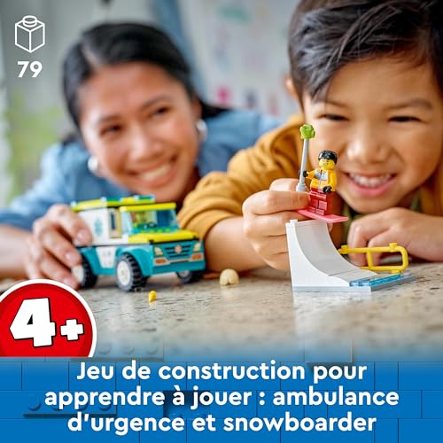 Lego City ?ambulance De Secours Et Le Snowboardeur 60403 Lego La Boîte - vue 8