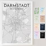 Mapdify Darmstadt personalisiertes Stadtposter, dein 