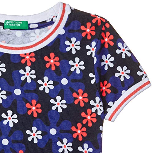 Image of UNITED COLORS OF BENETTON Baby-Girl's Cotton Fit and Flare Knee-Length Casual Dress