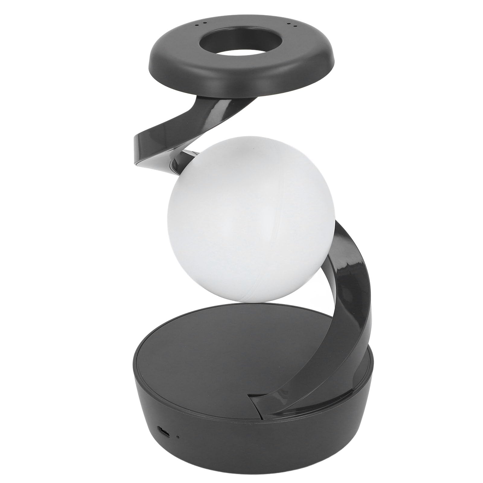 Cocoarm Lampada da Comodino Moderna a Spirale, Lampada da Tavolo a LED in ABS con Sfera di Levitazione 3D, USB C Ricaricabile da 600 MAh, Sensore di Onde e Luce RGB Calda per Camera da Letto, (GRAY)