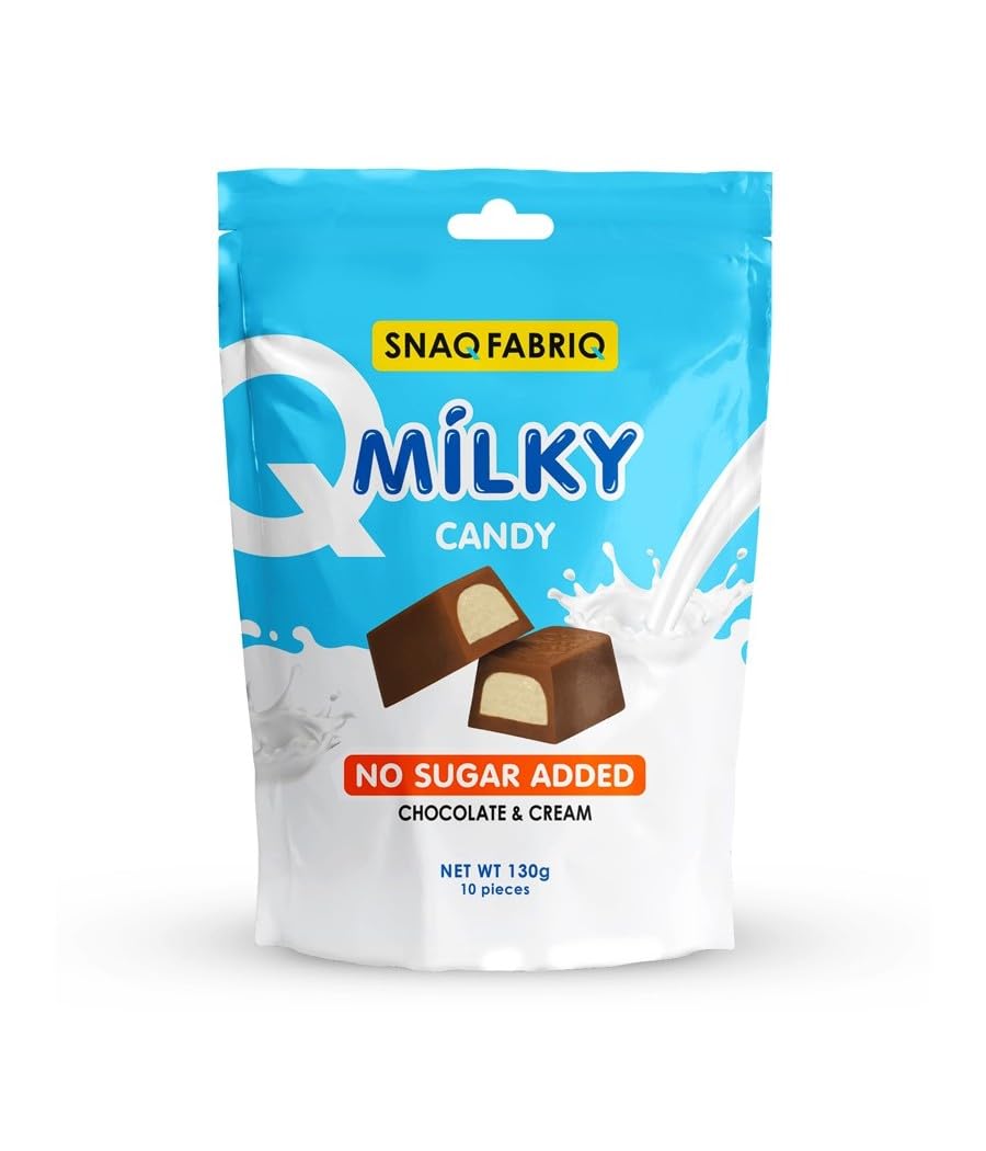 Snaq Fabriq Milky Candy with Chocolate and Cream Filling No Sugar Added 130g