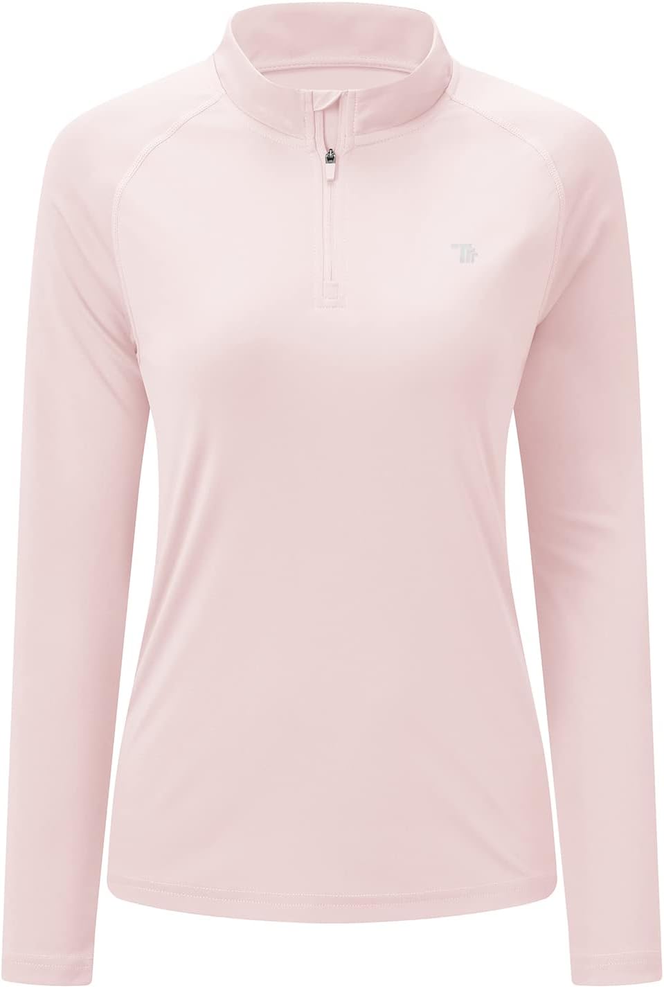 BASUDAM Women's Workout Shirts Quick Dry UPF 50+ Sun Protection Long Sleeve Quarter Zip Pullover Athletic T-Shirts