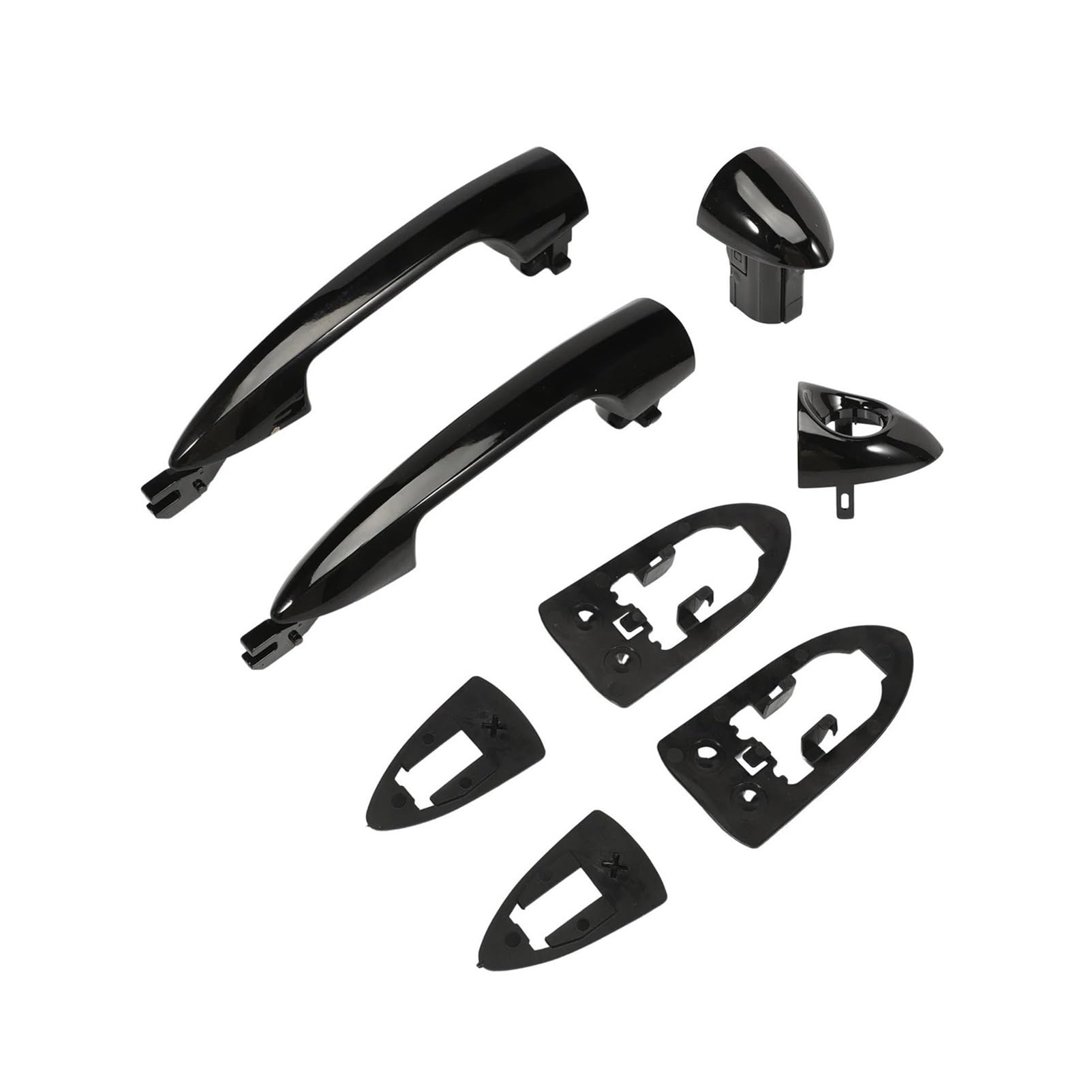 Mtvtfecewg One Color 1 Pair Black Front Door Handles 2156145296 156145295 For Alfa For Romeo For Giulietta For Mito