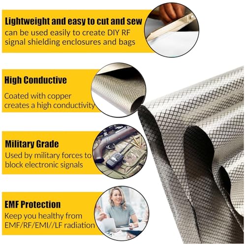 Tissu blindage RF PrumProtection blocage signal cellulaire - 4