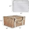 Willow Picnic Basket Set for 2 Persons with Large Insulated Cooler Bag and Waterproof Picnic Blanket, Wicker Picnic Hamper for Camping,Outdoor,Birthday