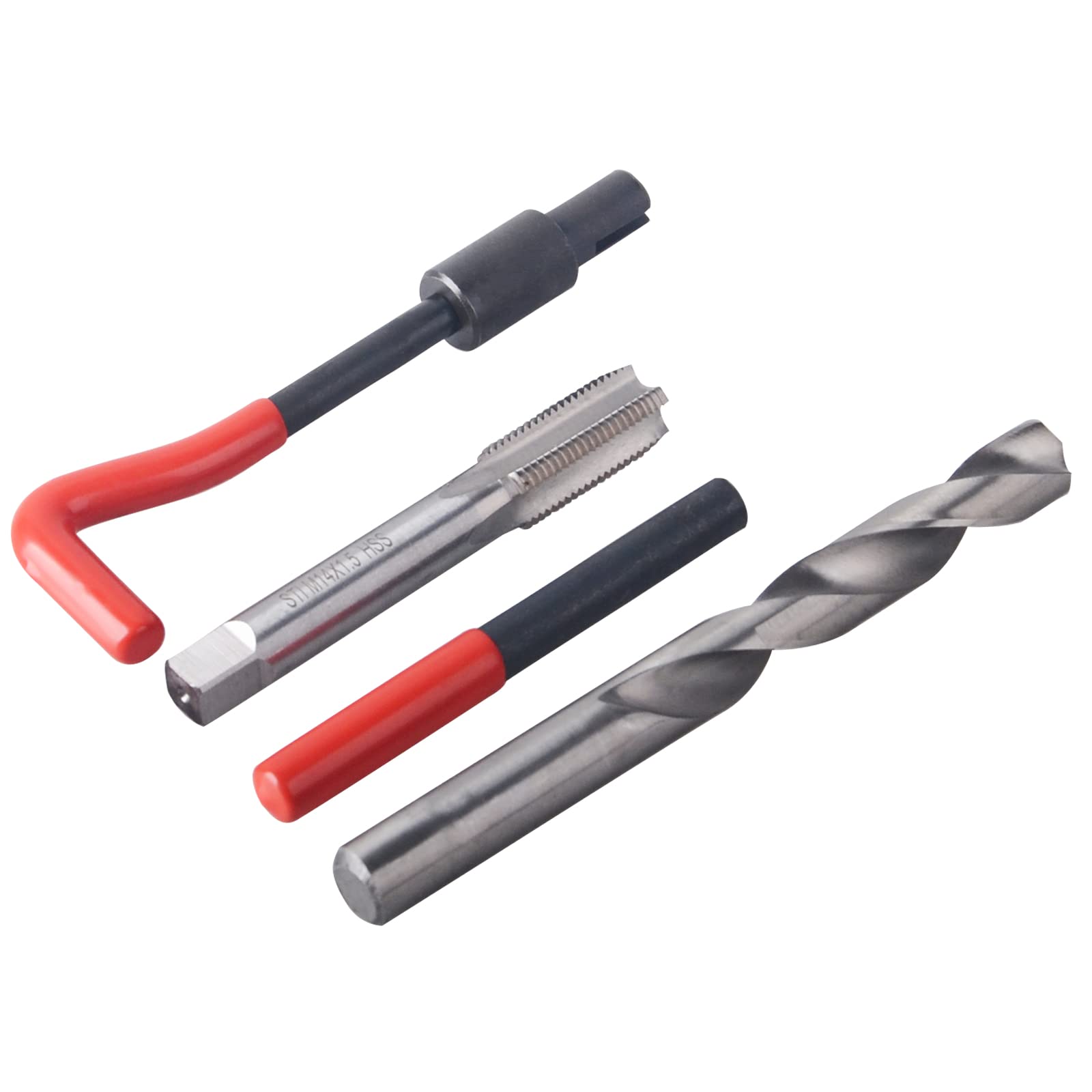 DAYUAN Kit de réparation de Filetage M14 x 1,50 mm, Outils de réparation de Filetage hélicoïdal, kit d'insertion de Fil, Ensemble d'outils à Main compatibles pour réparation Automobile
