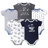 Hudson Baby Unisex Cotton Bodysuits, Little Explorer, 3-6 Months