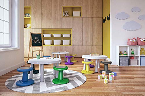 Image of Studico ActiveChairs Kids Wobble Stool, Flexible Classroom Seating Improves Focus, Posture & Helps ADHD /ADD. Get The Wiggles Out Active Fidget Chairs, Preschool | Elementary 14 inch Chair, Ages 3-7, Gray