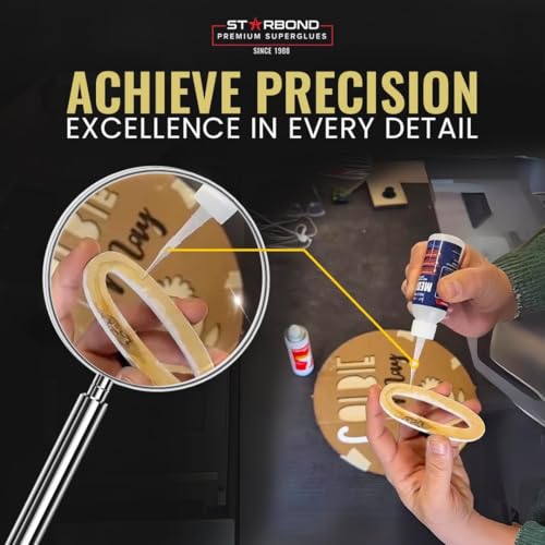 Starbond 4 oz. Medium CA Glue (Premium Cyanoacrylate Super Glue) with Extra Cap and Microtips for Quick Fixes, Woodworking, Woodturning, Hobby Models - Image 6